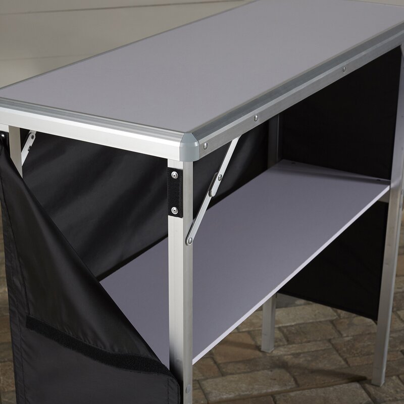 Portable Pop-Up Bar online Table w/ Carrying Case, Removable Skirt